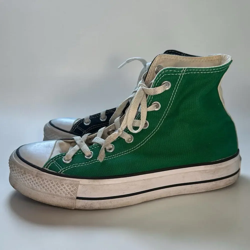 Converse You Chuck Taylor Two-Toned High Top Black Green Shoes Mens 8 Womens 10
